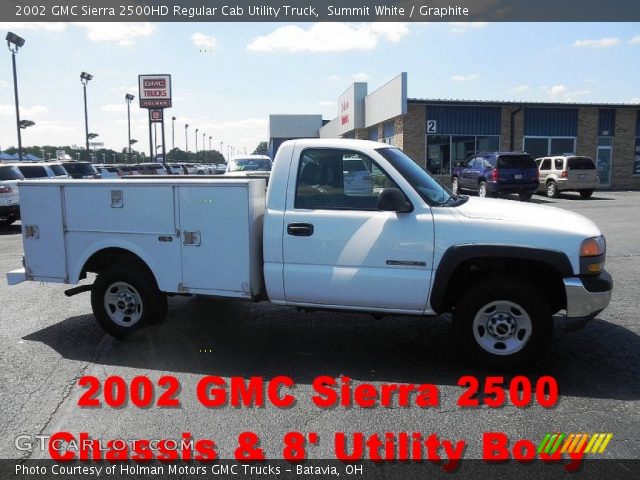 2002 GMC Sierra 2500HD Regular Cab Utility Truck in Summit White