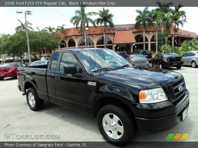 Black - 2008 Ford F150 STX Regular Cab - Medium Flint Grey ...