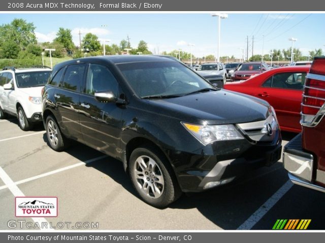 2008 Acura MDX Technology in Formal Black