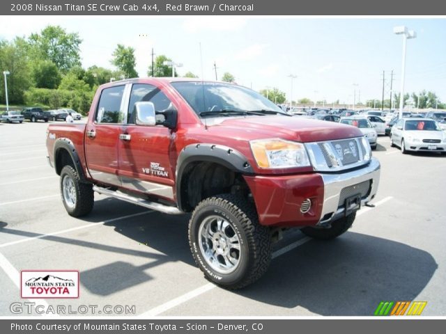 2008 Nissan Titan SE Crew Cab 4x4 in Red Brawn