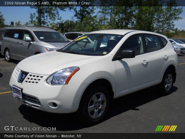 2009 Nissan Rogue S AWD in Phantom White
