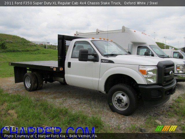 2011 Ford F350 Super Duty XL Regular Cab 4x4 Chassis Stake Truck in Oxford White