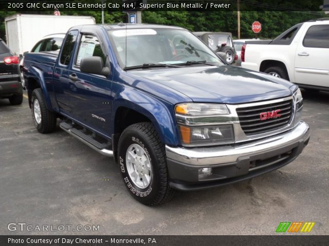 2005 GMC Canyon SLE Extended Cab 4x4 in Superior Blue Metallic