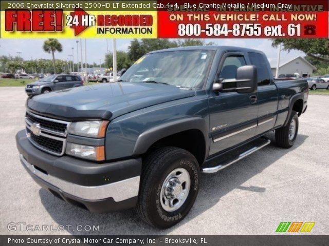 2006 Chevrolet Silverado 2500HD LT Extended Cab 4x4 in Blue Granite Metallic