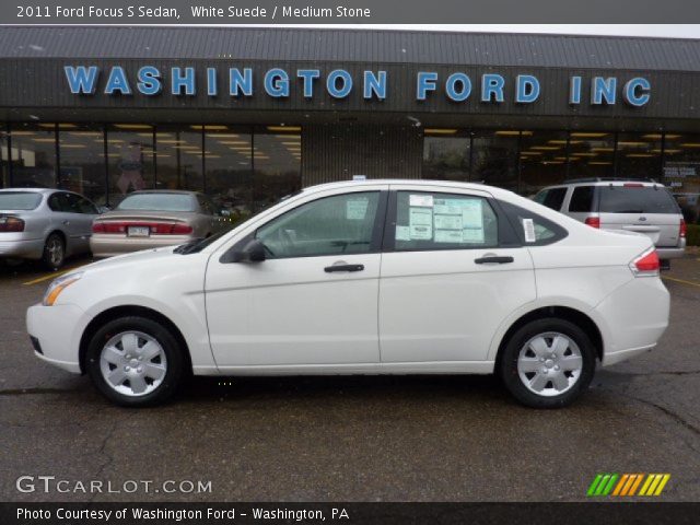 2011 Ford Focus S Sedan in White Suede