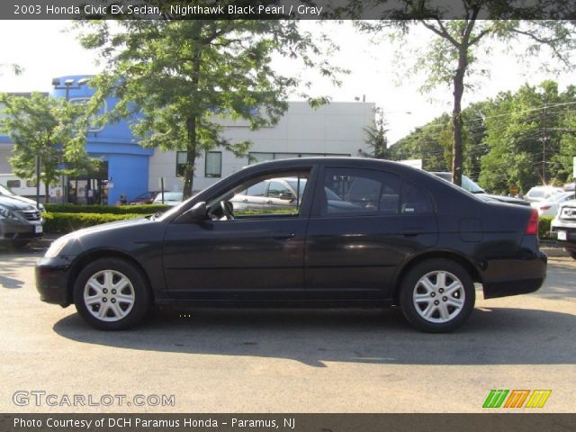 Black 2003 honda civic ex sedan #6