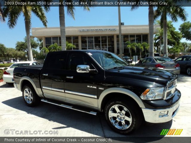 2009 Dodge Ram 1500 Laramie Crew Cab 4x4 in Brilliant Black Crystal Pearl