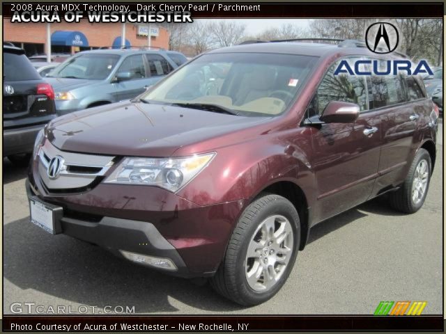 2008 Acura MDX Technology in Dark Cherry Pearl