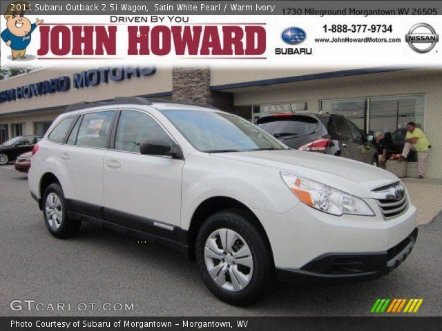 2011 Subaru Outback 2.5i Wagon in Satin White Pearl