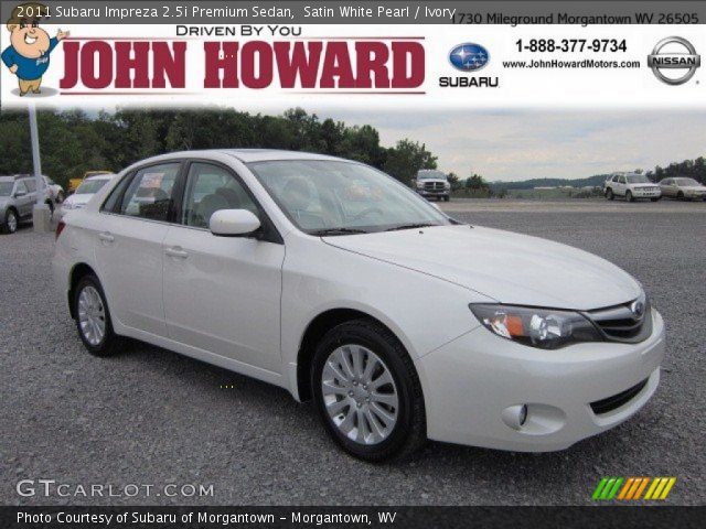 2011 Subaru Impreza 2.5i Premium Sedan in Satin White Pearl