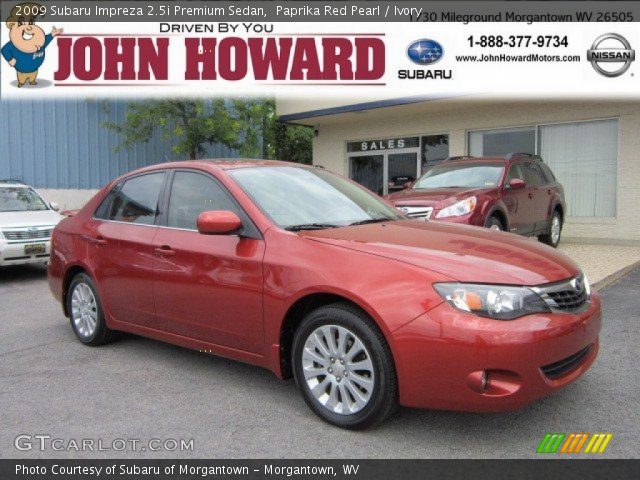 2009 Subaru Impreza 2.5i Premium Sedan in Paprika Red Pearl