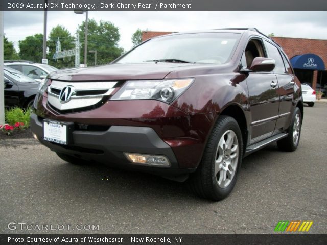 2009 Acura MDX Technology in Dark Cherry Pearl