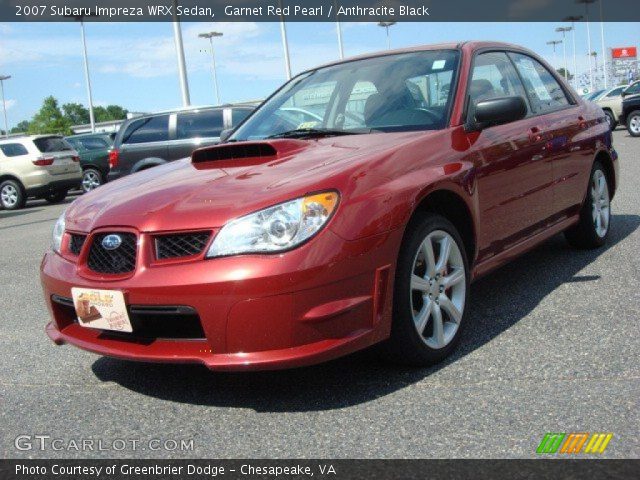 2007 Subaru Impreza WRX Sedan in Garnet Red Pearl