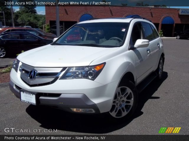 2008 Acura MDX Technology in Aspen White Pearl