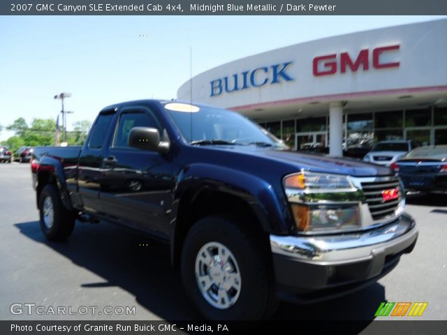 2007 GMC Canyon SLE Extended Cab 4x4 in Midnight Blue Metallic