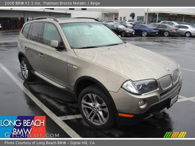 2008 BMW X3 3.0si in Platinum Bronze Metallic