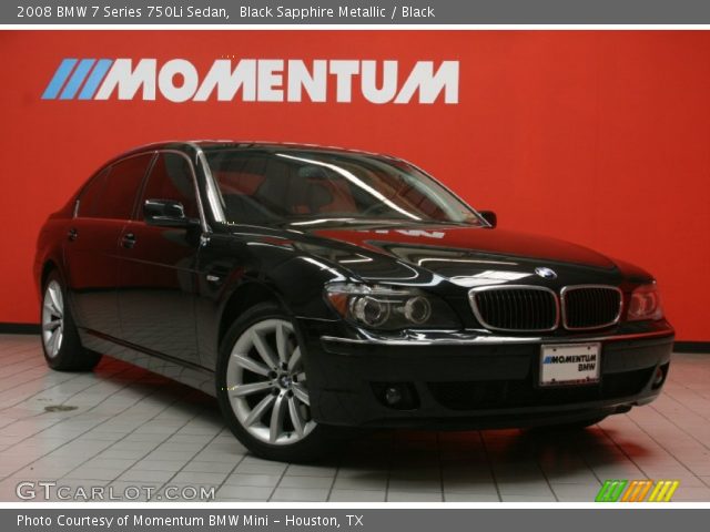 2008 BMW 7 Series 750Li Sedan in Black Sapphire Metallic