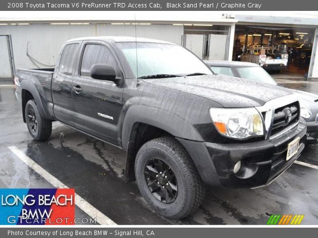 2008 Toyota Tacoma V6 PreRunner TRD Access Cab in Black Sand Pearl
