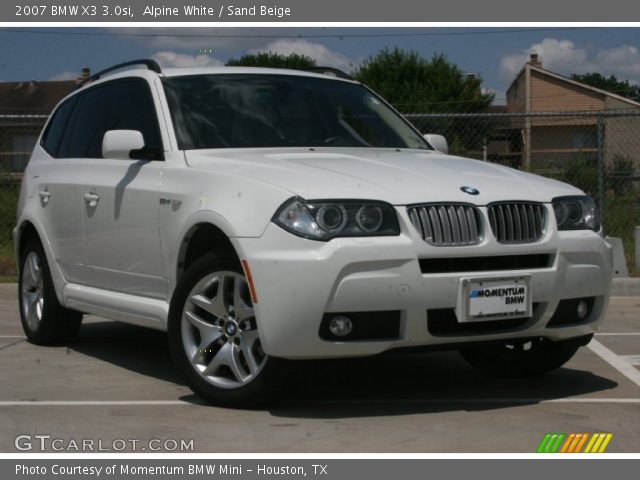 2007 BMW X3 3.0si in Alpine White