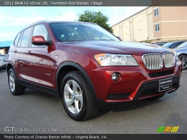 2011 BMW X3 xDrive 28i in Vermillion Red Metallic