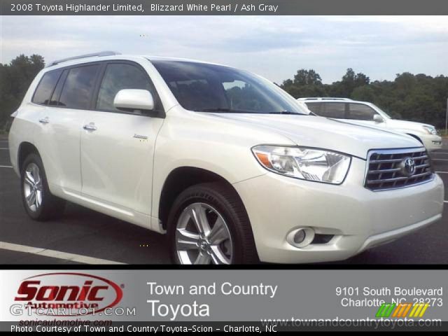 2008 Toyota Highlander Limited in Blizzard White Pearl