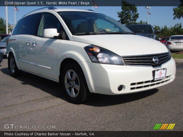 2008 Nissan Quest 3.5 in Nordic White Pearl