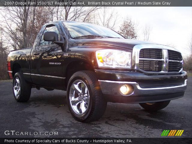 2007 Dodge Ram 1500 SLT Regular Cab 4x4 in Brilliant Black Crystal Pearl