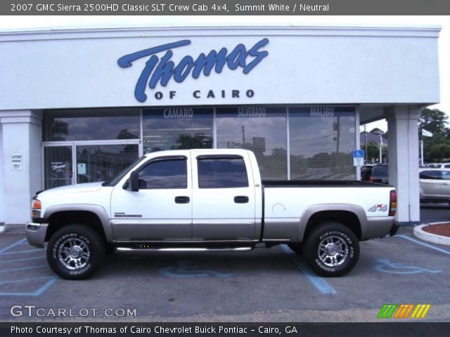 2007 GMC Sierra 2500HD Classic SLT Crew Cab 4x4 in Summit White