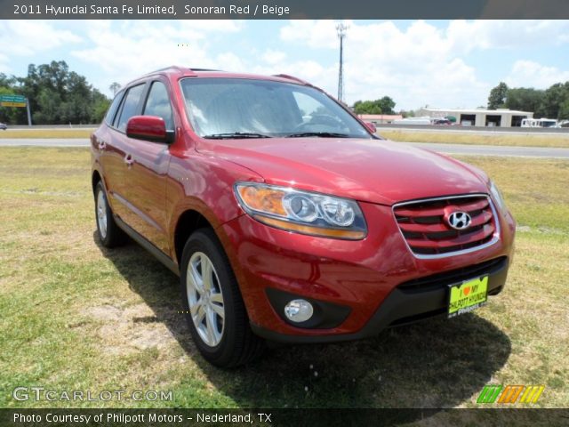 2011 Hyundai Santa Fe Limited in Sonoran Red