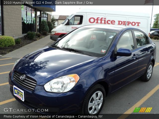 2010 Hyundai Accent GLS 4 Door in Dark Sapphire Blue