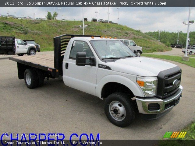 2011 Ford F350 Super Duty XL Regular Cab 4x4 Chassis Stake Truck in Oxford White