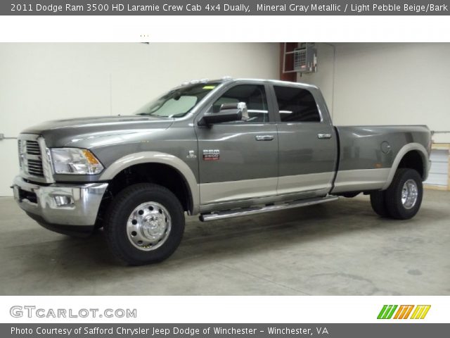 2011 Dodge Ram 3500 HD Laramie Crew Cab 4x4 Dually in Mineral Gray Metallic