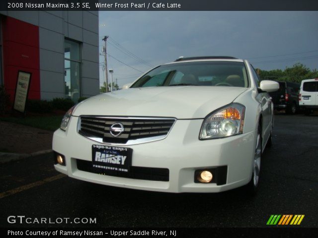2008 Nissan Maxima 3.5 SE in Winter Frost Pearl