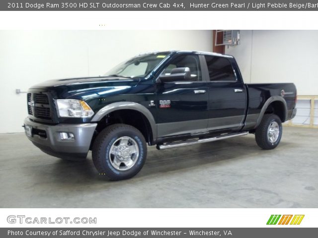 2011 Dodge Ram 3500 HD SLT Outdoorsman Crew Cab 4x4 in Hunter Green Pearl