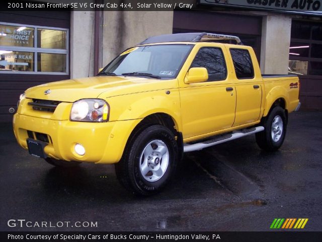 2001 Nissan Frontier SE V6 Crew Cab 4x4 in Solar Yellow