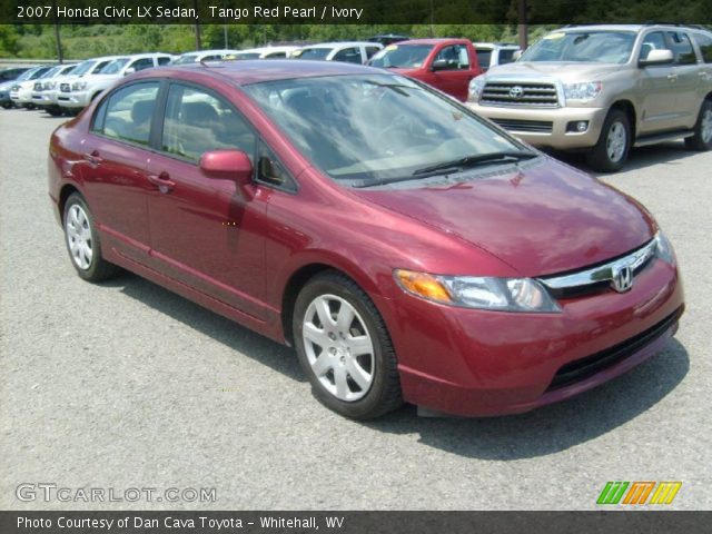 2007 Honda Civic LX Sedan in Tango Red Pearl