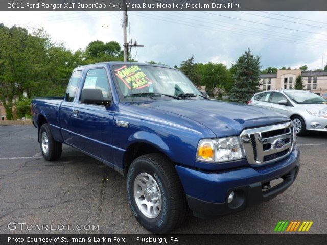 2011 Ford Ranger XLT SuperCab 4x4 in Vista Blue Metallic