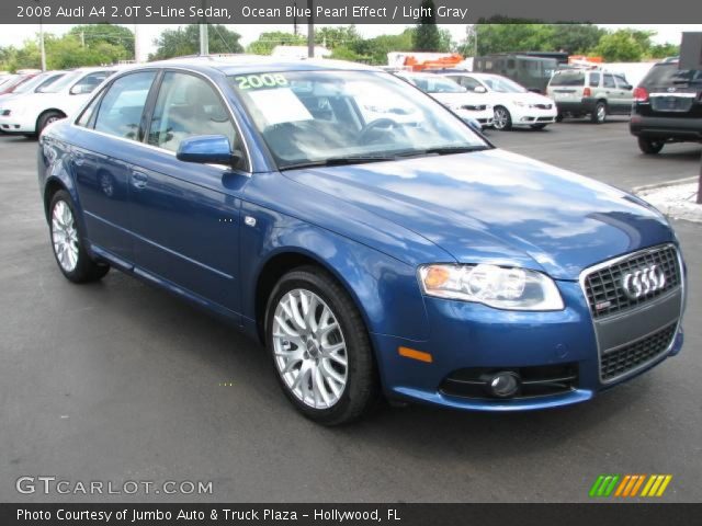 2008 Audi A4 2.0T S-Line Sedan in Ocean Blue Pearl Effect