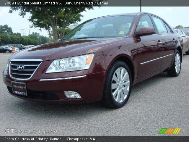 2009 Hyundai Sonata Limited V6 in Dark Cherry Red