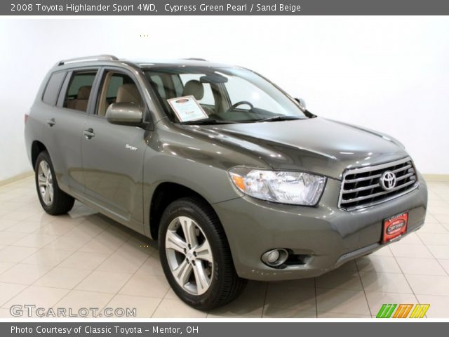 2008 Toyota Highlander Sport 4WD in Cypress Green Pearl