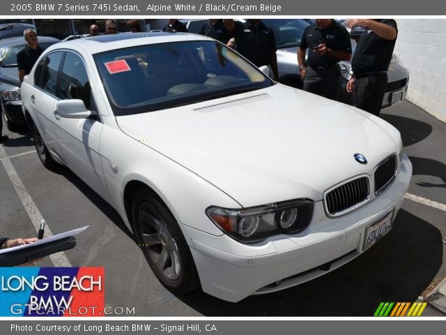 2005 BMW 7 Series 745i Sedan in Alpine White