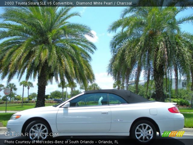 2003 Toyota Solara SLE V6 Convertible in Diamond White Pearl