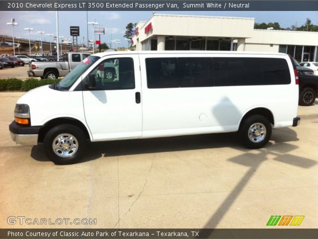 2010 Chevrolet Express LT 3500 Extended Passenger Van in Summit White