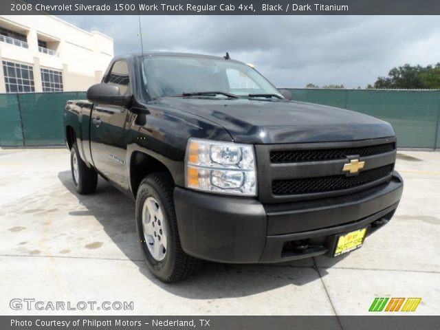 2008 Chevrolet Silverado 1500 Work Truck Regular Cab 4x4 in Black