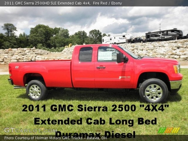 2011 GMC Sierra 2500HD SLE Extended Cab 4x4 in Fire Red