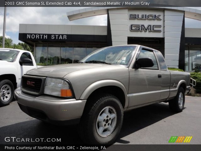 2003 GMC Sonoma SL Extended Cab 4x4 in Sandalwood Metallic