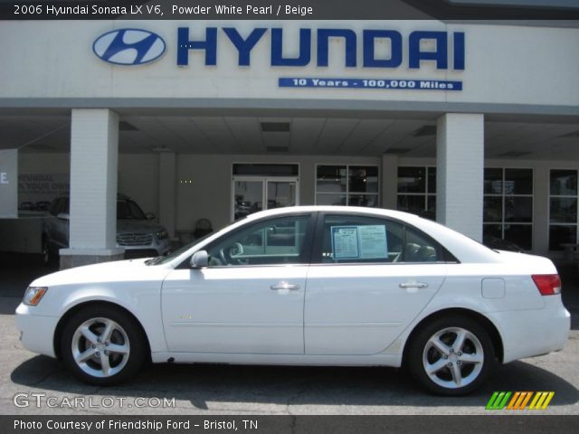 2006 Hyundai Sonata LX V6 in Powder White Pearl