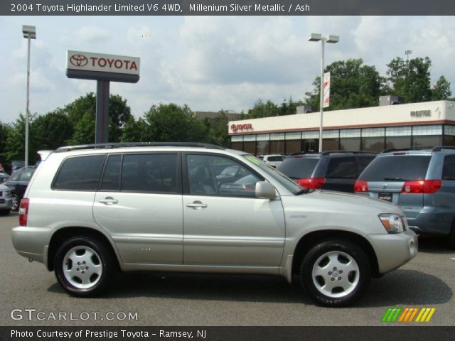 2004 Toyota Highlander Limited V6 4WD in Millenium Silver Metallic