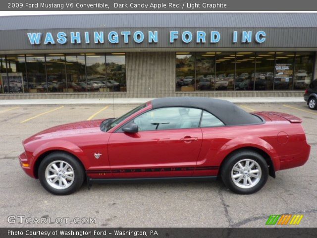 Dark Candy Apple Red 2009 Ford Mustang V6 Convertible