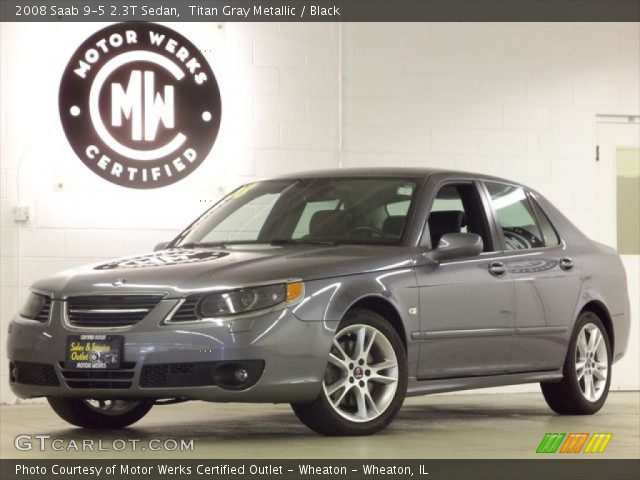 2008 Saab 9-5 2.3T Sedan in Titan Gray Metallic